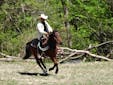 アメリカ開拓時代のカウボーイのように、ウエスタンスタイルの乗馬を体験できます。