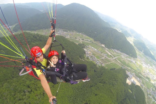 【タンデム】標高630mの岩屋山上空からテイクオフ★本格的に飛んでみたい！