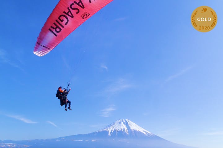 富士山を見ながらフライト☆スカイ朝霧 パラグライダースクールへようこそ！