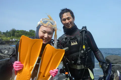 オープンウォーター【2日間・伊豆半島・伊豆高原】ダイビングライセンス取得！初めてでも受講可能です。インターネット学科、学割、宿泊、女性、カップル、初心者、グループ、追加講習無料