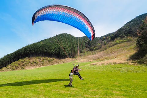 兵庫・丹波市・パラグライダー体験（地上）