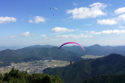 兵庫・丹波市・パラグライダー体験（フライト10分・タンデムフライト）★ドリンクプレゼント