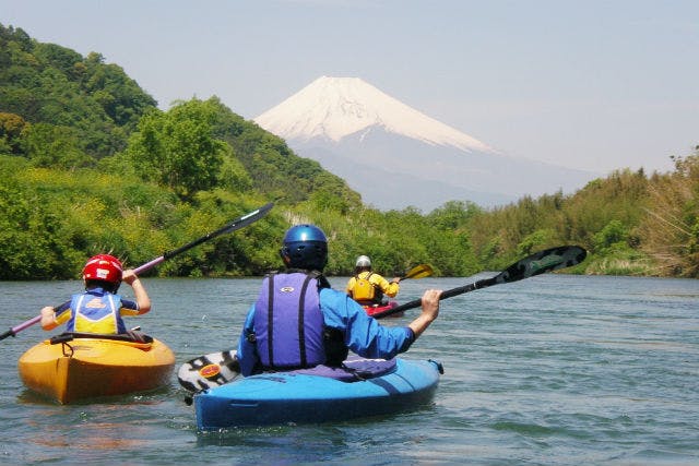 【静岡・伊豆・カヤック】約6kmの充実コース！富士山を眺めながら狩野川下り★ティータイム付き