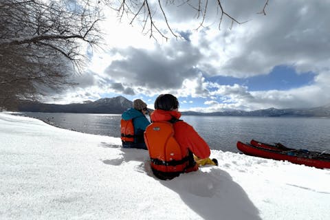 【北海道・支笏湖・カヌー】プライベートウィンターカヌー