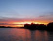 ロマンチックな夕陽が浜名湖に沈みます…