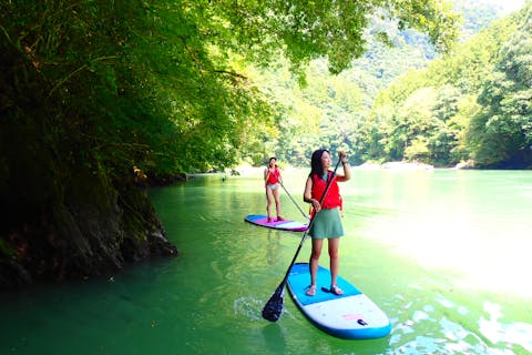 【埼玉/長瀞】玉淀湖レンタルSUP◆小学3年生～駅から徒歩3分！レンタルで気軽にSUP体験！おだやかな湖でのんびり自由に水上散歩☆
