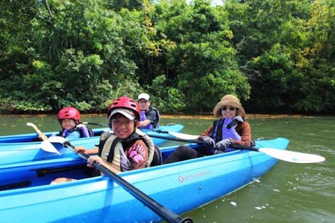 【西表島・マングローブカヌー・1日】4歳からOKのファミリー限定プラン！滝あそびも満喫！★写真プレゼント