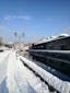 小樽運河の雪景色。