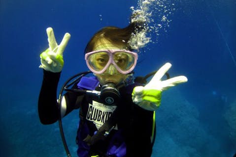 【体験ダイビング】青い海、積丹半島・ 海中公園で体験スキューバダイビング