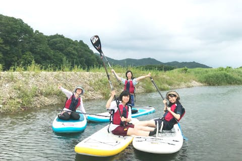 【茨城・那珂川・SUP】初心者向け体験SUP！那珂川の四季折々美しい景色を楽しもう
