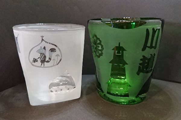 サンドブラスト体験】ハサミやカッターが使えればOK☆ガラス器に自分