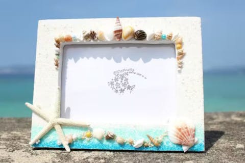 沖縄・恩納村・マリンクラフト】貝殻やサンゴ使い放題！シェルフォト