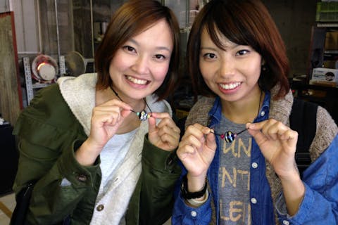 愛知・瀬戸・駅徒歩5分・ガラス細工（とんぼ玉作り・60分・当日持ち帰り可）