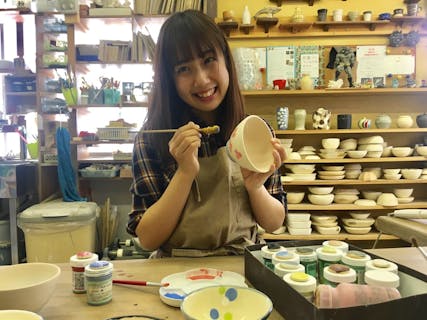 【大阪・南堀江・陶芸&絵付け】心斎橋駅・四ツ橋駅チカ♪2回の体験でこだわりの陶芸作品を作ろう