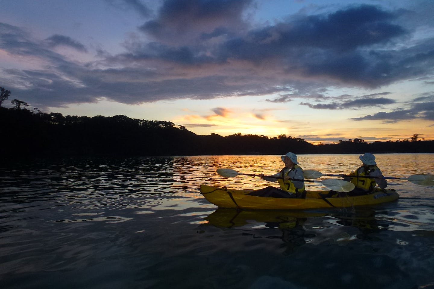 【沖縄・今帰仁村・カヤック】夕暮れ迫るマングローブ林をカヤックで散策。湧き水散策なし。トワイライトカヤック2時間