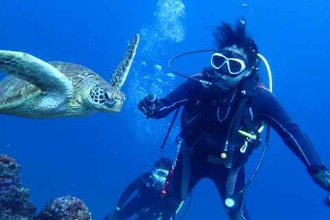 【宮古島・ファンダイビング】ライセンスお持ちの方のプラン。レンタル込みで、お得な料金！安心のブランクダイバー必見！（ブランクある方はオプションで1本目をリフレッシュコースに変更可能！）