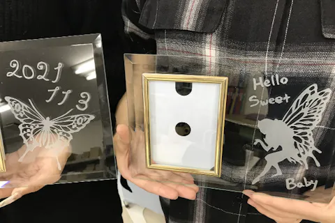 卓上サンドブラスト機 ガラスアート用 お部屋でサンドブラストアート ☆大田区・駅徒歩4分・サンドブラストでガラス皿に絵を描こう