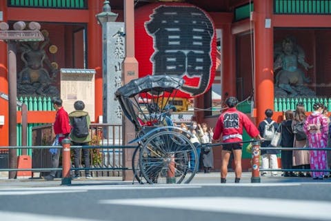 【120分】人力車でゆったり浅草満喫プラン！ワンちゃん同乗OK！