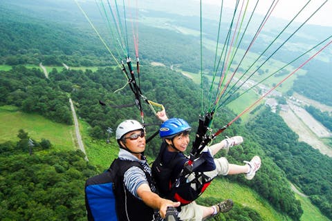 【関東・パラグライダー】東京にすごく近くでベテランパイロットとタンデム(2人乗り)フライト
