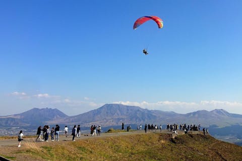 【熊本・阿蘇・パラグライダー】パラグライダー2人乗り操縦体験