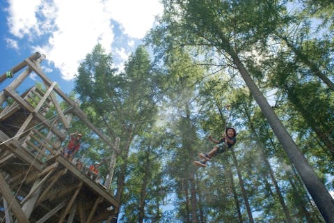 【長野・白馬・アスレチック・ラフティング】空中アスレチックと白馬姫川ラフティングがセットになったお得なMixプラン