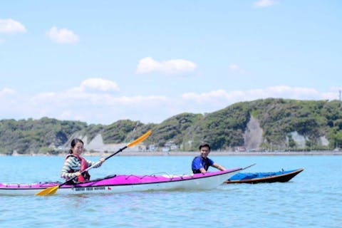 【神奈川/逗子/葉山・1日充実、ランチ付きカヤックツアー】1日海を楽しみたい方におススメ！約5時間のカヤック大満喫コース♪