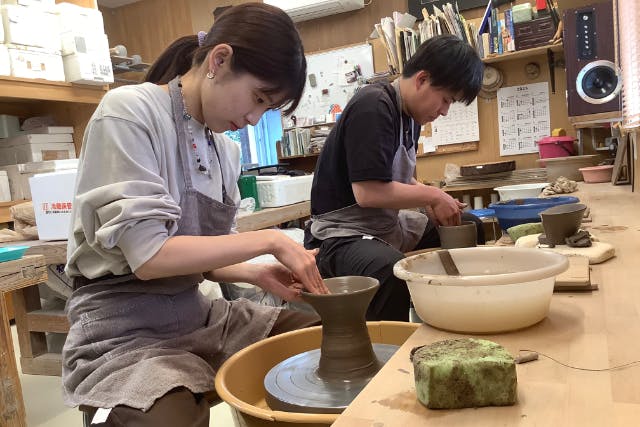 【大分・電動ろくろ】「大在駅」徒歩約30分、送迎あり！お子さまにもぴったり！自由発想で理想の器を作ってみよう