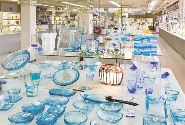 群馬県　月夜野びーどろパーク　大型硝子花瓶　未使用品 2262910094.jpg?1715661727