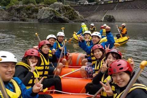 【熊本・球磨川・ラフティング】C・午後半日球磨川ツアー（温泉入浴券付き）