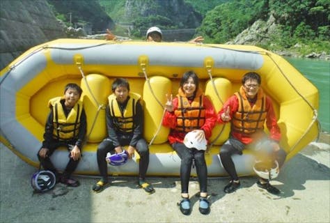 【熊本・球磨川・ラフティング】A・午前半日球磨川ツアー（温泉入浴券付き）