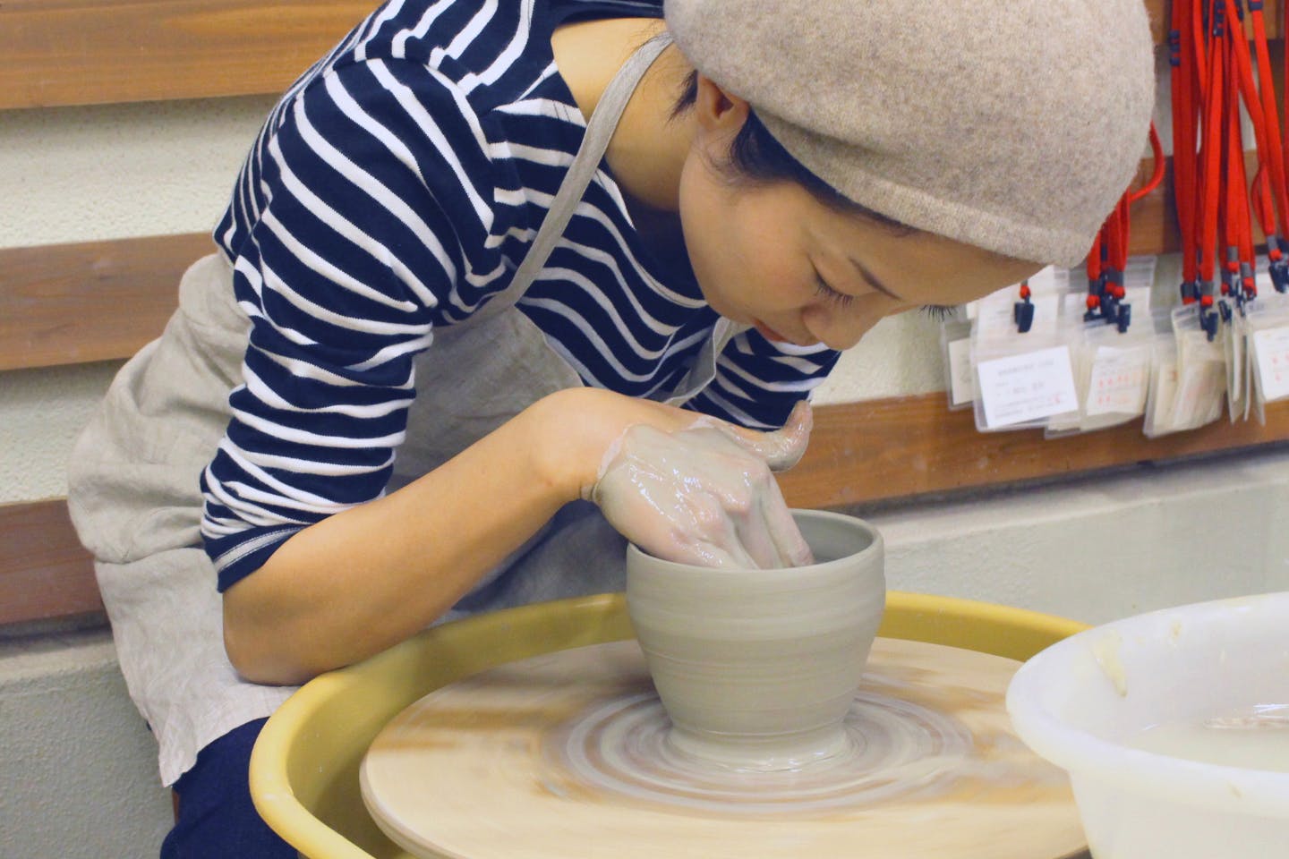 初回限定 陶芸 手ロクロ 25cm 陶芸 未使用品 手ろくろ ⑤ アート用品