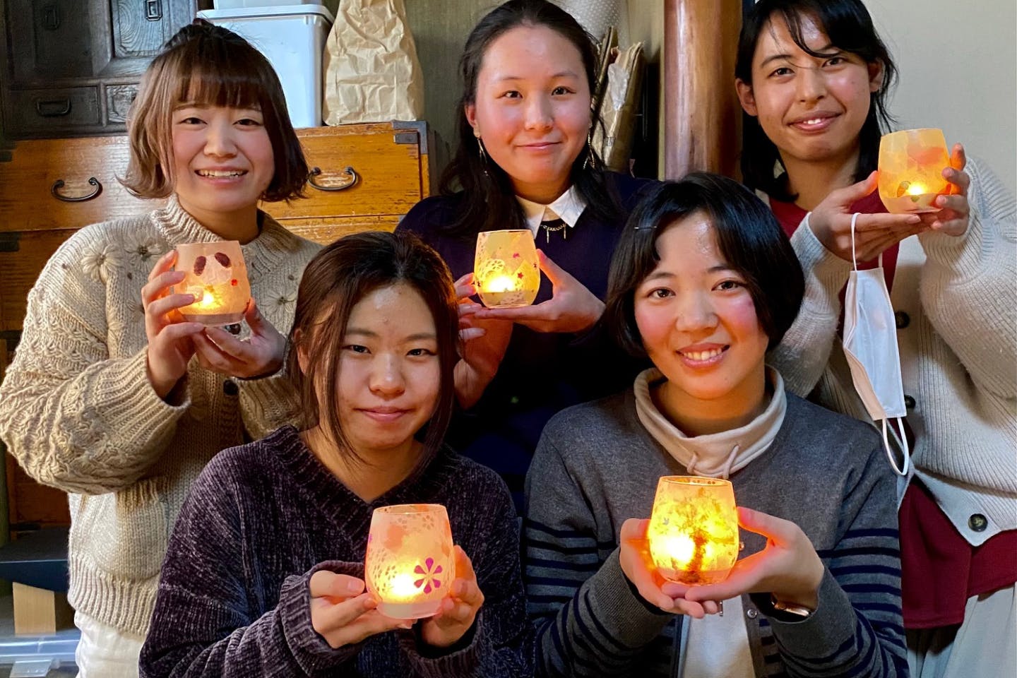 【京都府・京都市・手作りランプ】和紙から透ける優しい灯り。和紙キャンドルランプコース