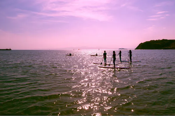 神奈川・逗子・SUP】最高の夕陽を海の上から堪能しよう！SUPサンセット