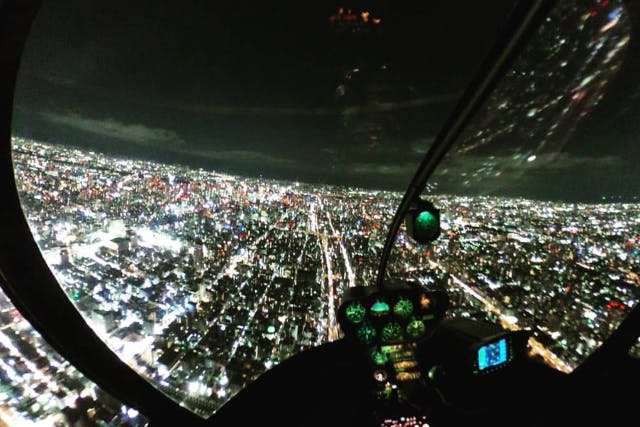【大阪・USJ・ヘリコプタークルーズ】大阪のベイサイドロマンブルーを周遊