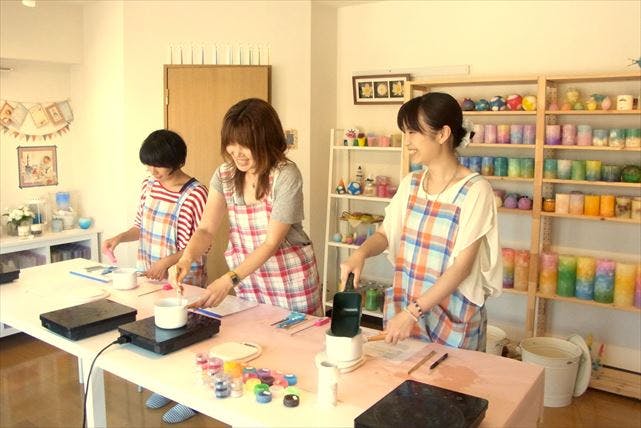 【横浜でキャンドル作り体験】気持ちのよいテラスのあるスタジオでキャンドル作りを体験しよう！