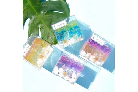 【神奈川・横浜・手作りキャンドル】海を詰め込んだプルプルジェルキャンドル