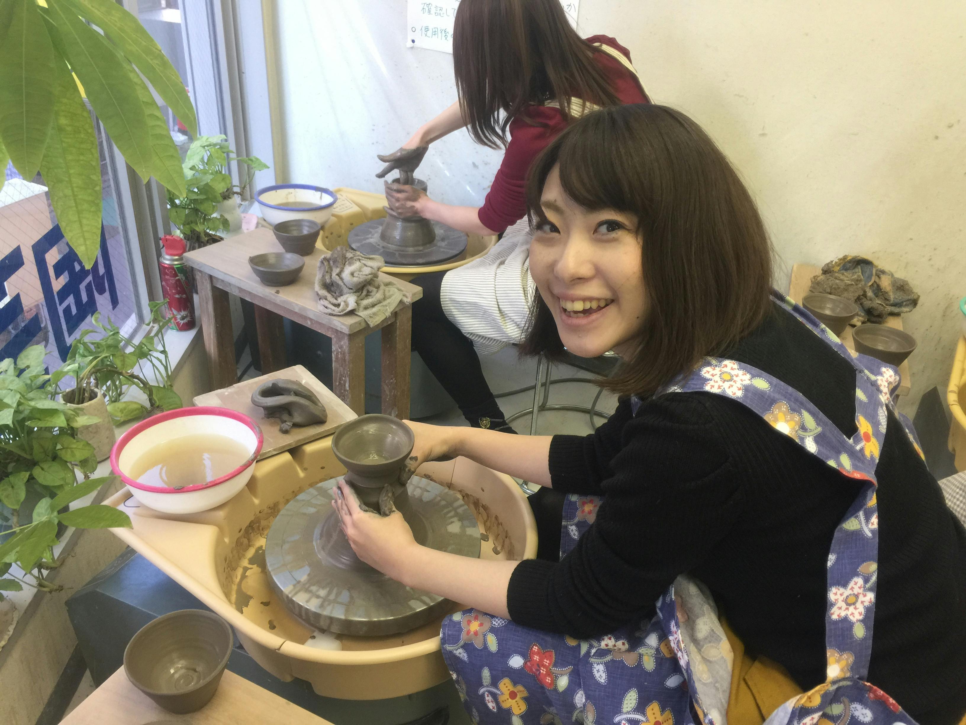 【東京・中目黒・電動ろくろ】一番人気プラン☆オリジナル陶器をたくさん作ろう！一度はやってみたい電動ろくろで陶芸体験！