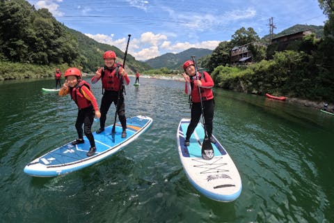 【当店人気No.1】【初級SUP】【高知・吉野川】ミニツーリング1.5km！川旅デビューにオススメ！【大豊IC15分でアクセス良好！】