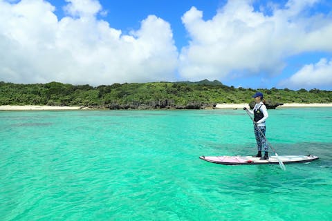 【沖縄・石垣島・SUP】無人島のようなロケーションでエメラルドグリーンの海を散歩！体験SUPクルージング（1組貸切）