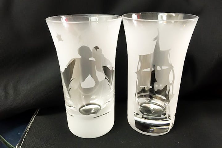京都 サンドブラスト体験 2時間30分 グラス 小皿などに彫刻 アソビュー