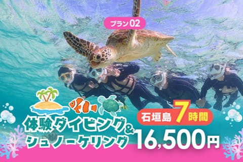 【石垣島・7時間】その日のベストスポットへ！幻の島・マンタ・ウミガメ・珊瑚から選りすぐりで満喫ダイブ＆シュノーケル　d02