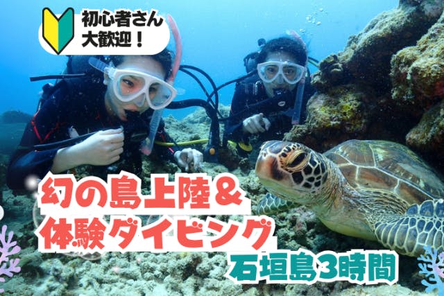 人生初ダイビングはお任せ！幻の島＆体験ダイビング｜専属ガイド＆少人数制で安心サポート｜写真＆送迎無料【石垣島・3時間】