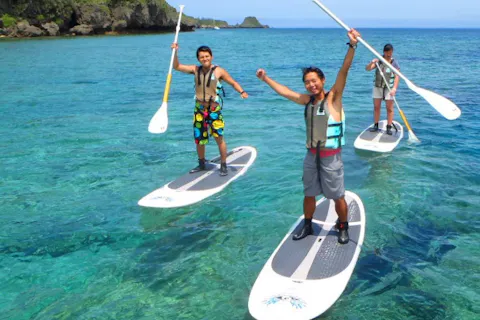 SUP&シュノーケリング｜SUP体験と青の洞窟シュノーケリングをまとめて楽しむセットツアー！2名様～予約OK