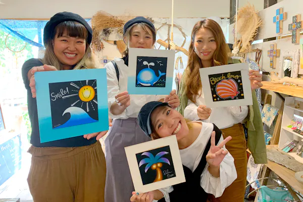 沖縄読谷村】南国チョークアート体験☆3歳からOK!下絵付き☆映える