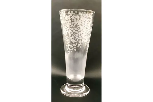 東京・港区・サンドブラスト体験】簡単おしゃれ！アジアンタム柄の