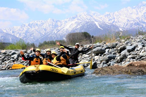 【長野・白馬・ラフティング】白馬三山の山々をバックに体験！姫川ラフティングツアー
