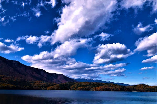 青い湖面 91cm×122cm 北海道積丹のクリアカヤック・ダイビングはオーシャンデイズ