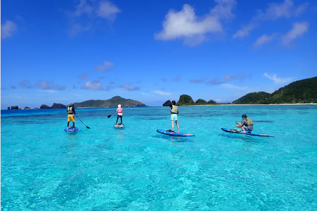 沖縄・座間味・1day・SUP＆シュノーケリング】ケラマブルーの海を丸一