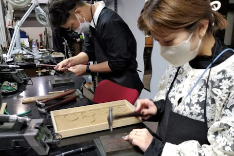 【神奈川・湘南辻堂・彫金体験】シルバー又はK14GFで作るテクスチャーバングル制作