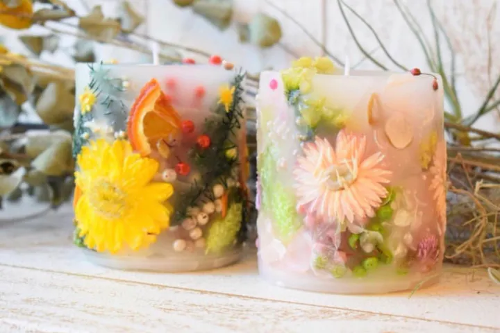 ボタニカルキャンドル作り 大阪 本格キャンドルスクールで5種から選べるボタニカルキャンドル 心斎橋駅徒歩5分 アソビュー